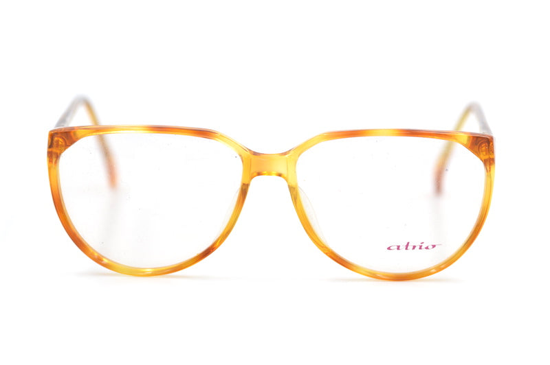 Atrio 614 888 brown cat eye glasses. Women's 80s vintage glasses. Women's retro stylish glasses. 