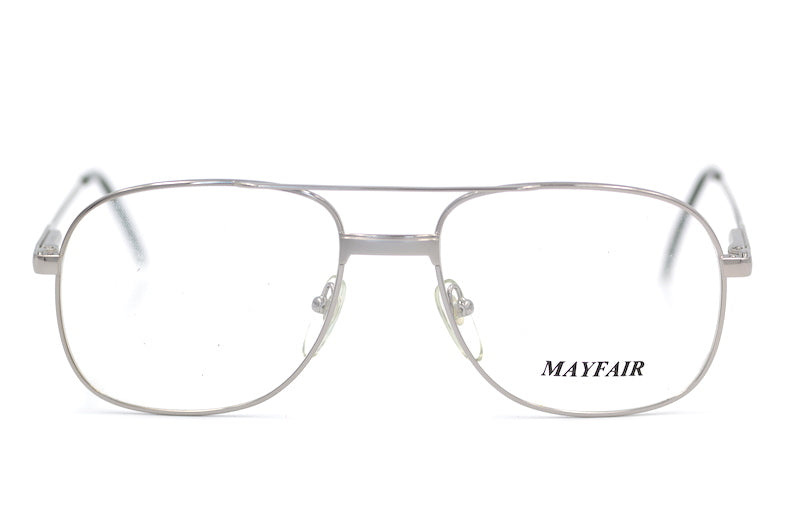 Mayfair silver vintage aviator glasses. Mayfair glasses. Mens 80s aviator glasses. 