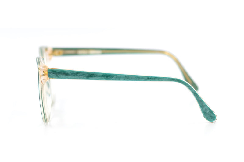 L'AMY Gigi green vintage glasses. Women's green glasses. Women's retro glasses. Cool retro glasses. Green prescription glasses. 