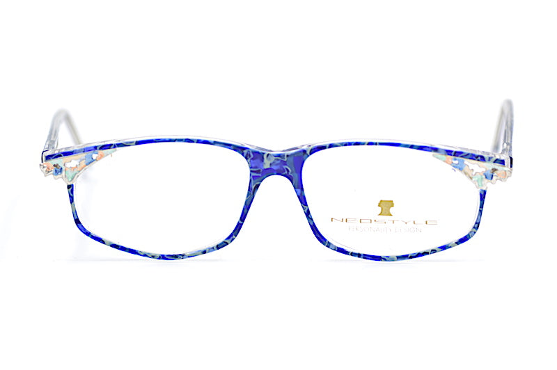 Neostyle vintage glasses. Ladies blue glasses. Women's blue glasses. Retro glasses.  