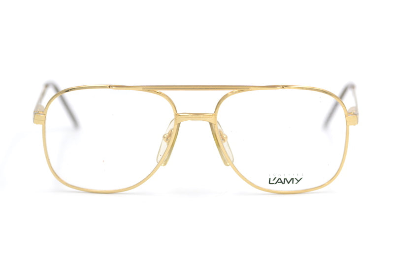 L'AMY Wesport vintage glasses. Mens vintage aviator glasses. 80s aviator glasses. Stylish mens glasses. Gold aviator glasses. 