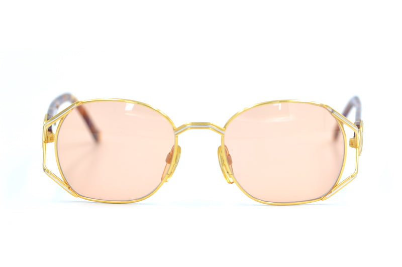 Enrique Loewe Knappe Gaia tinted glasses. Orange tinted glasses. Orange lenses. Glasses with orange lenses. Rare vintage glasses. Women's stylish glasses. 