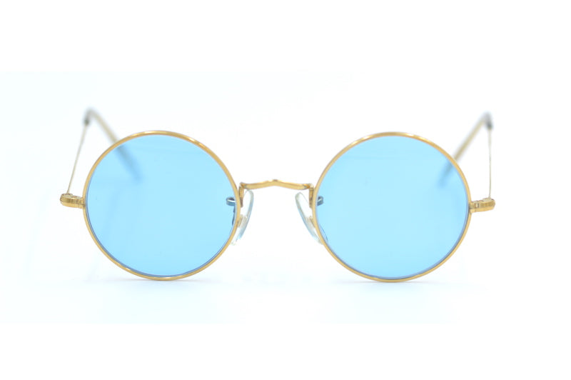 Liam Gallagher sunglasses. Blue lens sunglasses. Glasses with blue lenses. John Lennon style round glasses. Vintage round glasses. Oasis sunglasses.