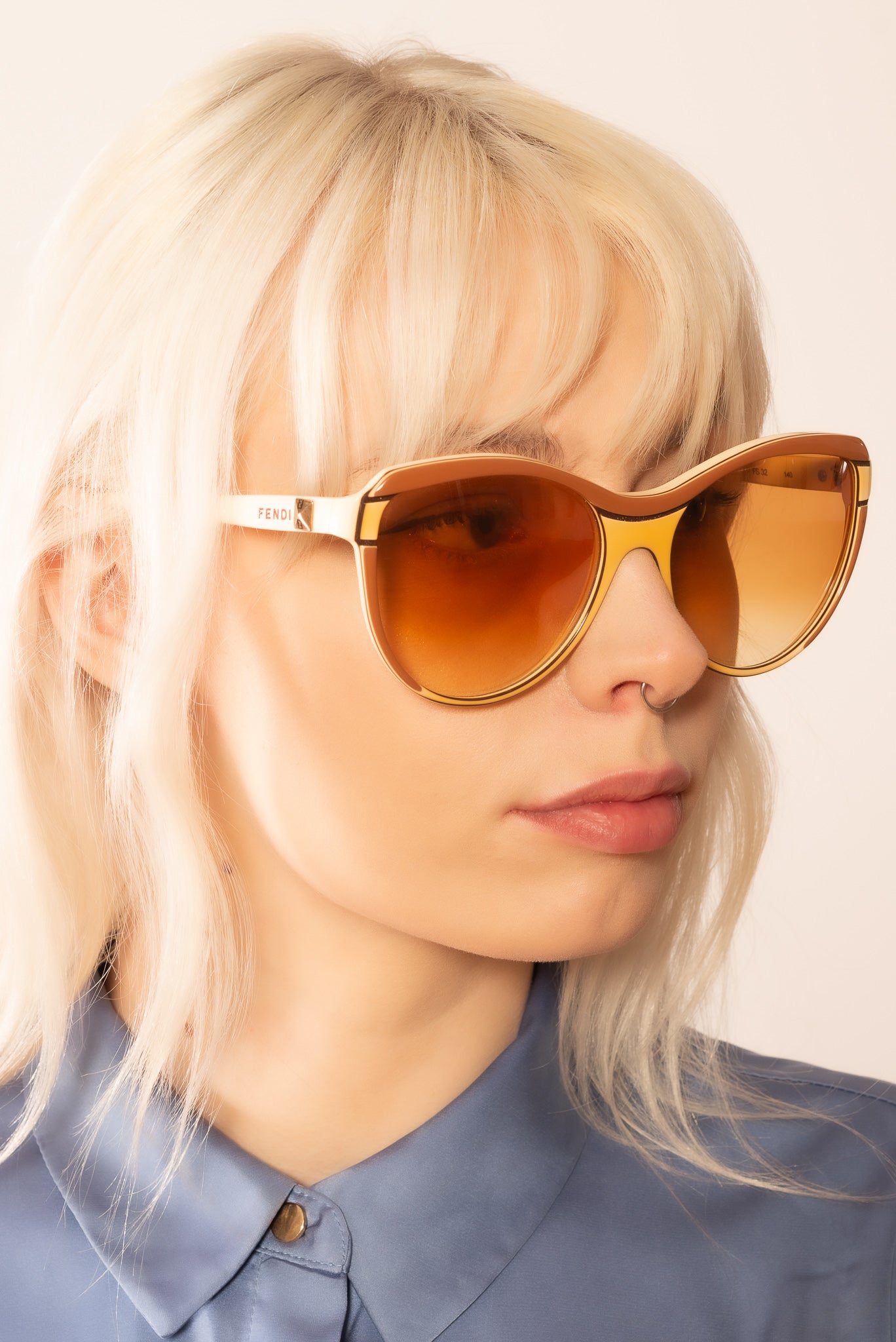 Fendi Way Cat Eye Sunglasses in Beige - Fendi