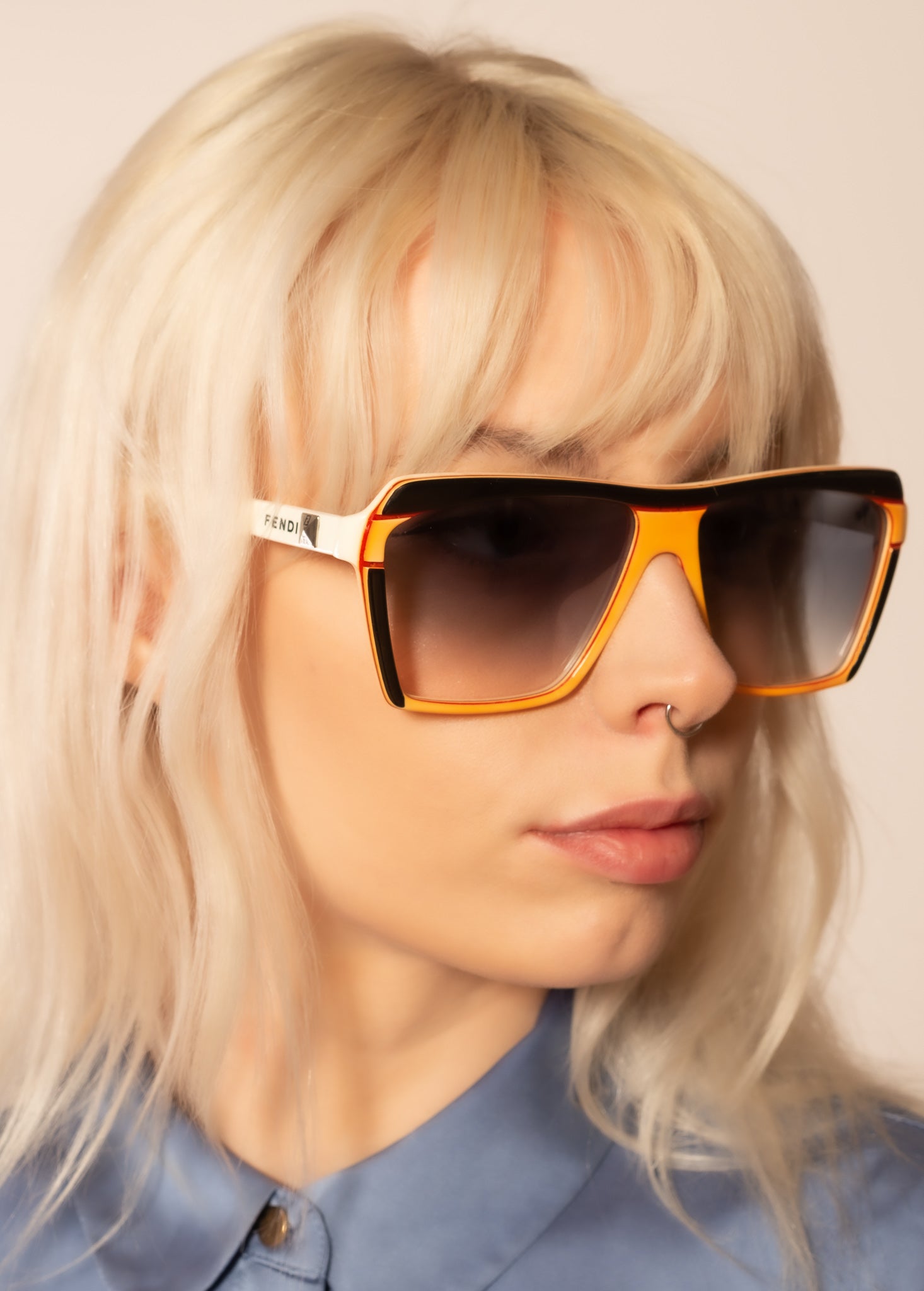 Fendi orange hot sale sunglasses