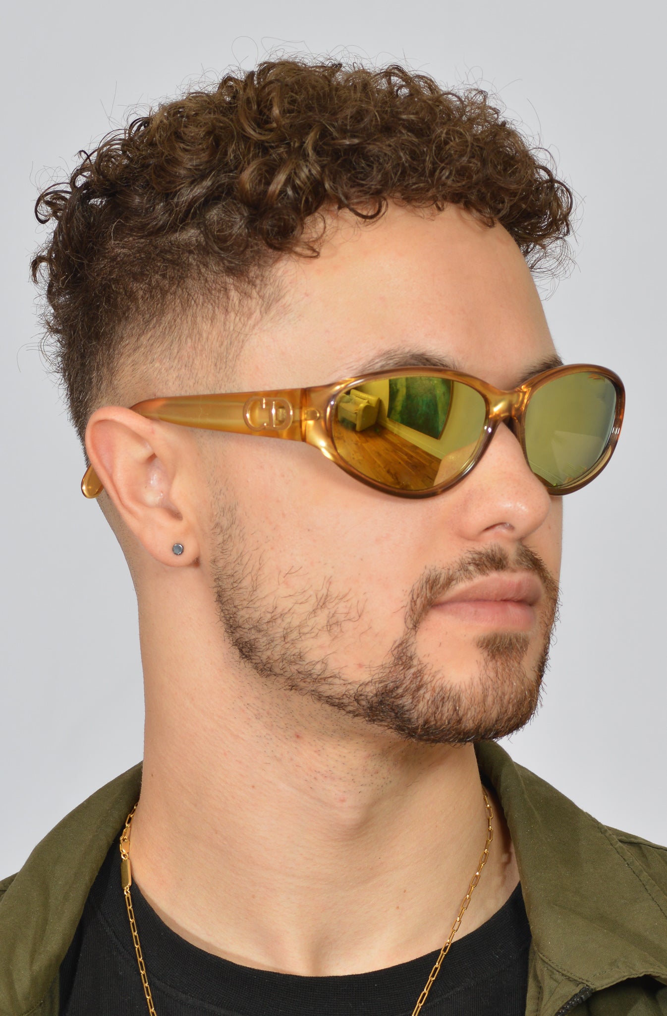 Dior gold cheap reflective sunglasses