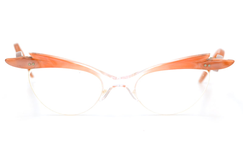 1950's vintage supra, 1950's vintage glasses, Cat Eye vintage glasses, Retro Spectacle, Retro Spectacles, orange spectacles